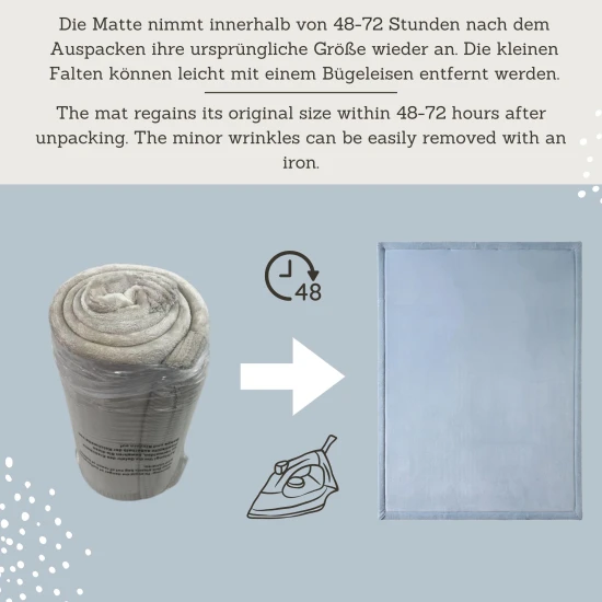 Kinderteppich in blau für sicheres und bequemes Spielen.