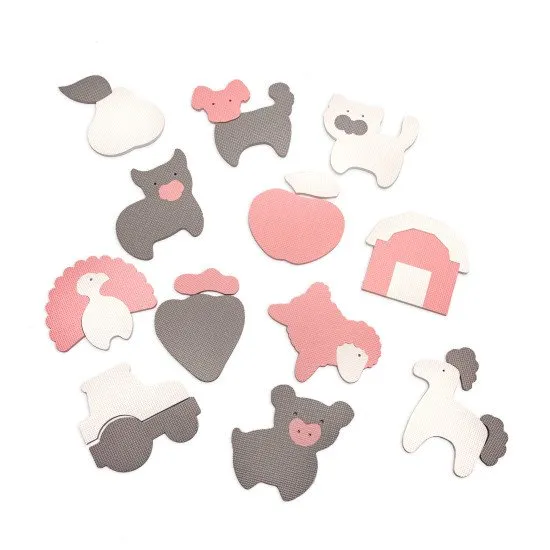 Spielmatte Puzzle Farma – Kinderschaummatte mit Puzzletieren und Randteilen für sicheres und kreatives Spielen.