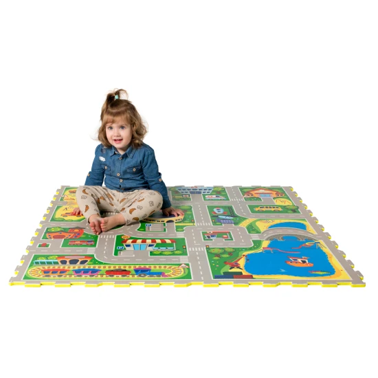 Erstellen Sie eine fantastische Puzzle-Stadt mit abnehmbaren Fahrzeugen.