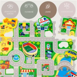 Spielmatte Puzzle City 1,2 x 1,2 m