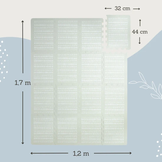 Verspielte und bequeme Puzzlematte zum Spielen und Klettern.