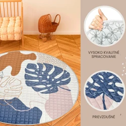 Spielmatte gesteppt Boho Leaves 1.5 m