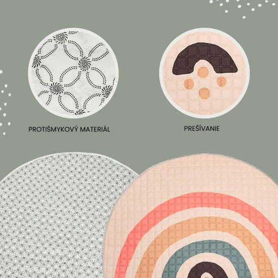 Stilvolle und praktische Matte zum Spielen zu Hause und im Freien.