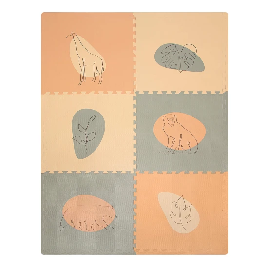 Verspielte und bequeme Puzzlematte zum Spielen und Klettern.