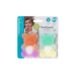 Infantino Silikon-Beißring Bär 2 Stück