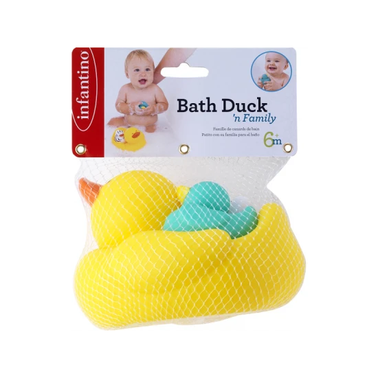 Infantino Ente mit Küken für die Badewanne