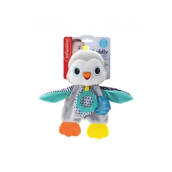 Infantino Kuscheltier Pinguin mit Beißringen