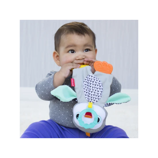 Infantino Kuscheltier Pinguin mit Beißringen