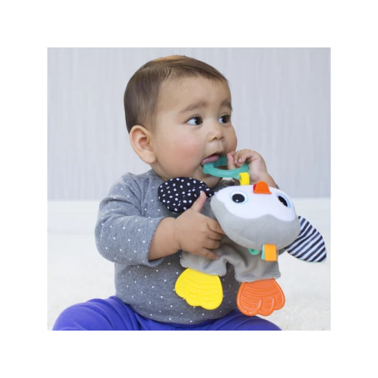 Infantino Kuscheltier Pinguin mit Beißringen