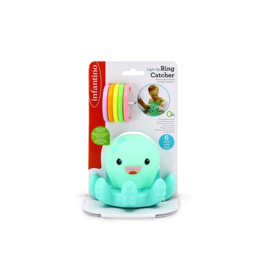 Infantino Leuchtender Oktopus mit Ringen für die Badewanne