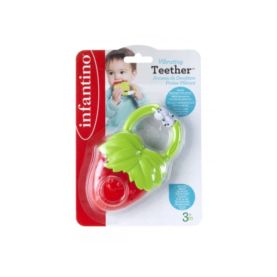 Infantino Vibrierender Beißring Erdbeere