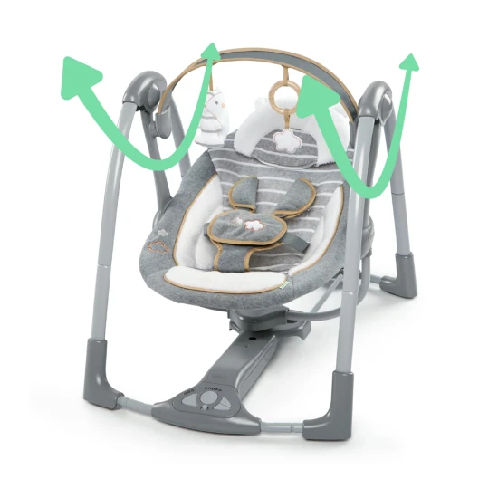 Umwandelbare Reiseschaukel mit Melodie Bella Teddy™ 0M+ bis 9 kg Umwandelbare Reiseschaukel mit Melodie Bella Teddy™ 0M+ bis 9 kg Ingenuity 11023-2