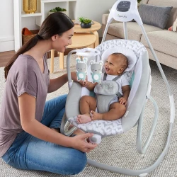 Große Schaukel mit vibrierender Wippe und Melodie USB 2-in-1 Raylan 0M+ bis 9 kg