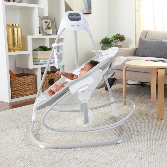 Große Schaukel mit vibrierender Wippe und Melodie USB 2-in-1 Raylan 0M+ bis 9 kg Große Schaukel mit vibrierender Wippe und Melodie USB 2-in-1 Raylan 0M+ bis 9 kg Ingenuity 11791-1