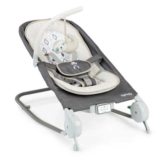 Vibrierende Massagewippe mit Melodie Happy Belly™ Rock-to-Bounce Parker™ 0M+ bis 9 kg Vibrierende Massagewippe mit Melodie Happy Belly™ Rock-to-Bounce Parker™ 0M+ bis 9 kg Ingenuity 16853-2