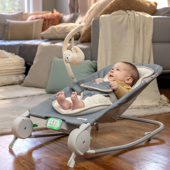 Vibrierende Massagewippe mit Melodie Happy Belly™ Rock-to-Bounce Parker™ 0M+ bis 9 kg Vibrierende Massagewippe mit Melodie Happy Belly™ Rock-to-Bounce Parker™ 0M+ bis 9 kg Ingenuity 16853-2