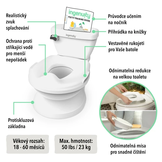 Kindertoilette/Töpfchen mit Sound My Size™ Weiß Kindertoilette/Töpfchen mit Sound My Size™ Weiß Ingenuity 11124-2