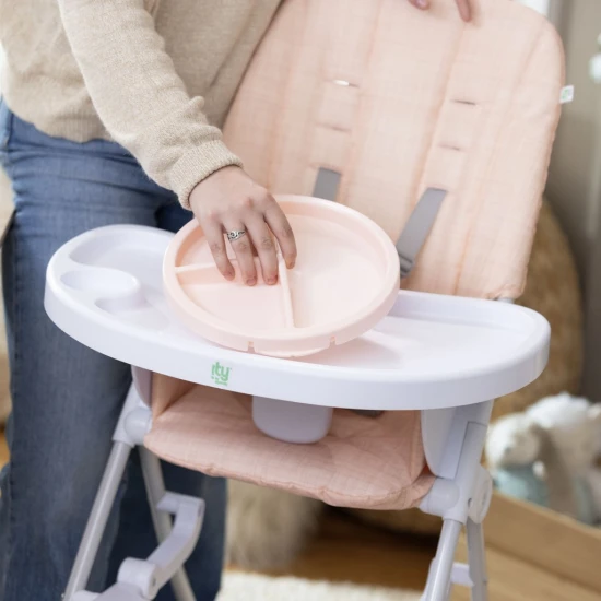 Klappbarer Hochstuhl Sun Valley™ Pink 6M+ bis 15 kg Klappbarer Hochstuhl Sun Valley™ Pink 6M+ bis 15 kg Ingenuity 16989-1