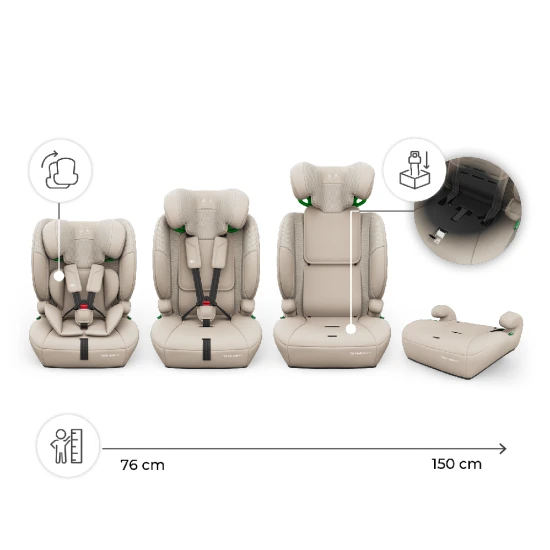 Autositz Comfort Up 2 Plus i-Size (76-150 cm) Beige Kinderkraft KCCOUP02BEGPL00