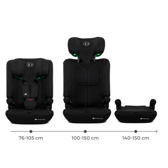 Autositz I-Comfy i-Size (76 do 150 cm) Black Kinderkraft KCICOM00BLK0000