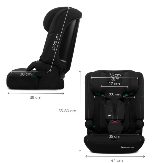 Autositz I-Comfy i-Size (76 do 150 cm) Black Kinderkraft KCICOM00BLK0000