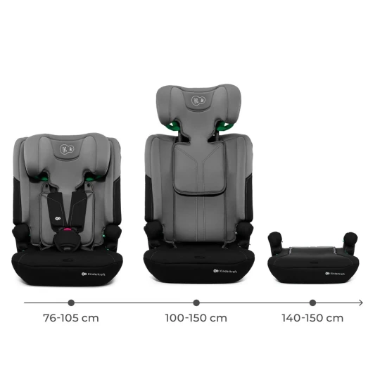 Autositz I-Comfy i-Size (76 do 150 cm) Dark Grey Kinderkraft KCICOM00DGR0000