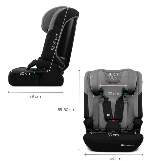 Autositz I-Comfy i-Size (76 do 150 cm) Dark Grey Kinderkraft KCICOM00DGR0000