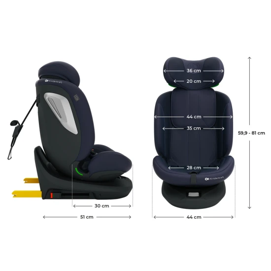 Autositz i-Grow 2 Plus (40-150 cm) Navy Autositz i-Grow 2 Plus (40-150 cm) Navy Kinderkraft KCIGRO02NAVPL00