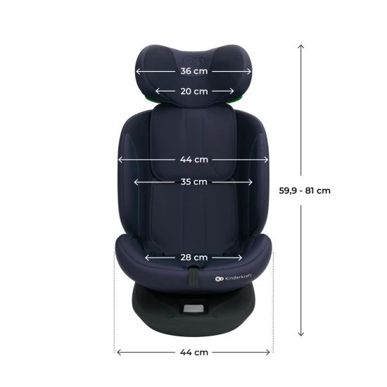 Autositz i-Grow 2 Plus (40-150 cm) Navy Autositz i-Grow 2 Plus (40-150 cm) Navy Kinderkraft KCIGRO02NAVPL00