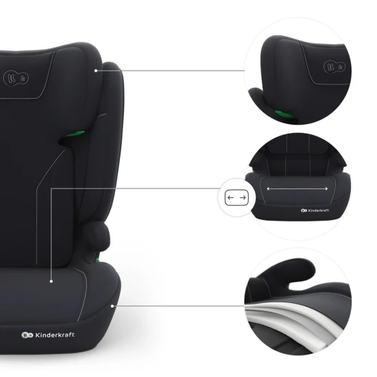 Autositz i-Spark 2 Plus i-Size (100-150 cm) Black Autositz i-Spark 2 Plus i-Size (100-150 cm) Black Kinderkraft KCISPA02BLKPL00