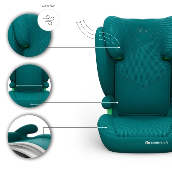 Autositz Junior Fix 2 Plus (100-150 cm) Green Autositz Junior Fix 2 Plus (100-150 cm) Green Kinderkraft KCJUFI20GREPL0N