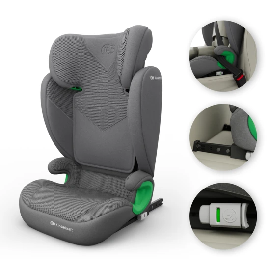Autositz Junior Fix 2 Plus (100-150 cm) Grey Autositz Junior Fix 2 Plus (100-150 cm) Grey Kinderkraft KCJUFI20GRYPL0N