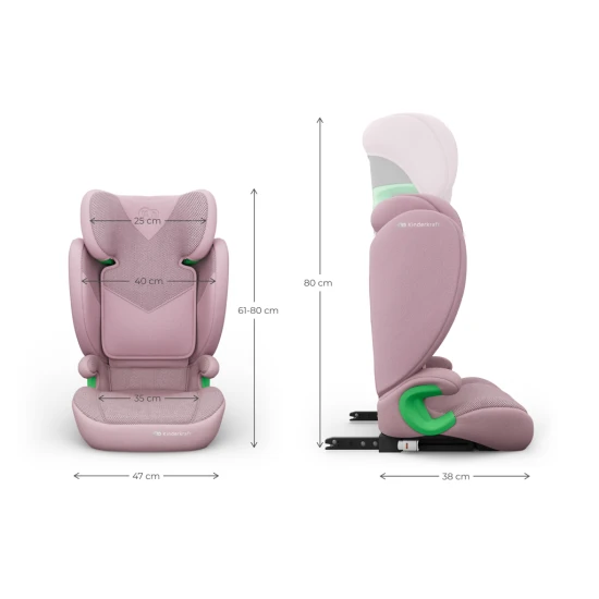 Autositz Junior Fix 2 Plus (100-150 cm) Pink Autositz Junior Fix 2 Plus (100-150 cm) Pink Kinderkraft KCJUFI20PNKPL0N