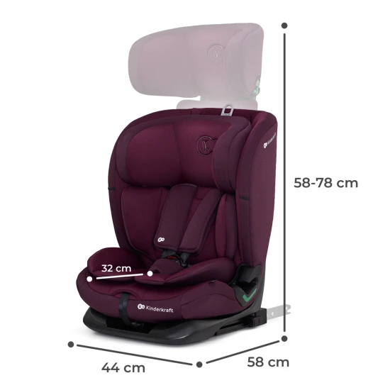 Autositz Oneto3 i-Size 76-150cm + Isofix Cherry pearl Autositz Oneto3 i-Size 76-150cm + Isofix Cherry pearl Kinderkraft KCONE300RED0000