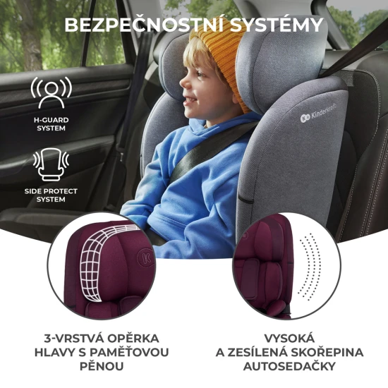 Autositz Oneto3 i-Size 76-150cm + Isofix Cherry pearl Autositz Oneto3 i-Size 76-150cm + Isofix Cherry pearl Kinderkraft KCONE300RED0000