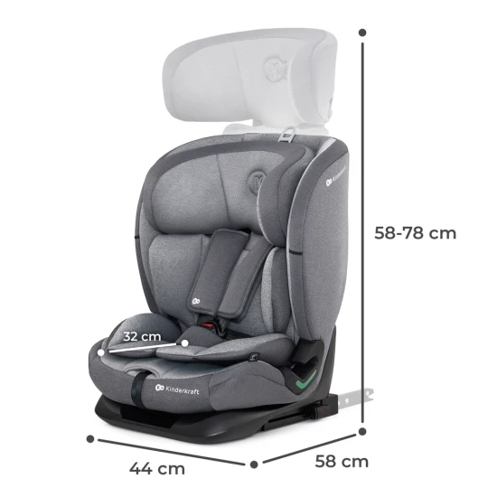 Autositz Oneto3 i-Size 76-150cm + Isofix Cool grey Autositz Oneto3 i-Size 76-150cm + Isofix Cool grey Kinderkraft KCONE300GRY0000