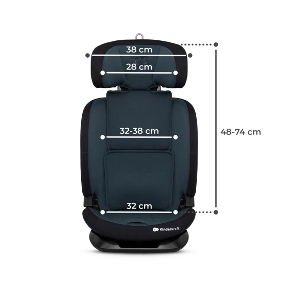 Autositz Oneto3 i-Size 76-150cm + Isofix Graphite black Autositz Oneto3 i-Size 76-150cm + Isofix Graphite black Kinderkraft KCONE300BLK0000