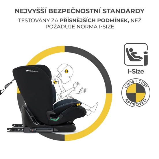Autositz Oneto3 i-Size 76-150cm + Isofix Graphite black Autositz Oneto3 i-Size 76-150cm + Isofix Graphite black Kinderkraft KCONE300BLK0000