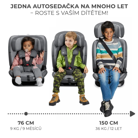 Autositz Oneto3 i-Size 76-150cm + Isofix Graphite black Autositz Oneto3 i-Size 76-150cm + Isofix Graphite black Kinderkraft KCONE300BLK0000