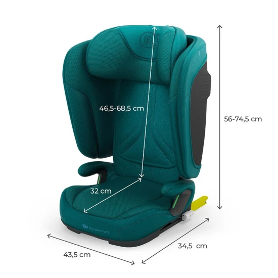 Faltbarer Autositz Unity 2 I-Size Green Faltbarer Autositz Unity 2 I-Size Green Kinderkraft KCUNIT02GRE0000