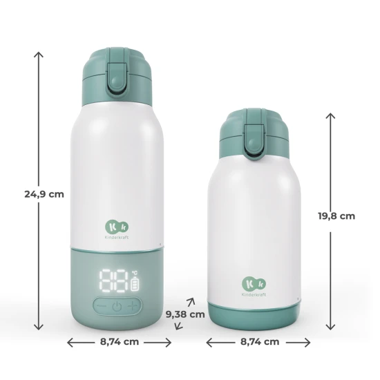 Reise-Milchflaschenwärmer und Thermoskanne 2in1 Gaja Green Reise-Milchflaschenwärmer und Thermoskanne 2in1 Gaja Green Kinderkraft KEGAJA00GRE0000