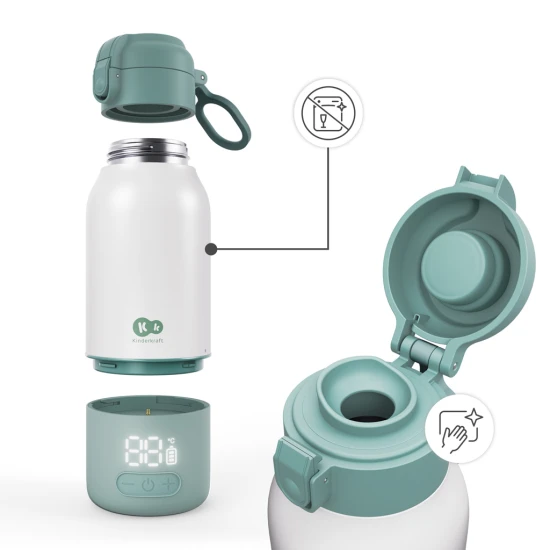 Reise-Milchflaschenwärmer und Thermoskanne 2in1 Gaja Green Reise-Milchflaschenwärmer und Thermoskanne 2in1 Gaja Green Kinderkraft KEGAJA00GRE0000