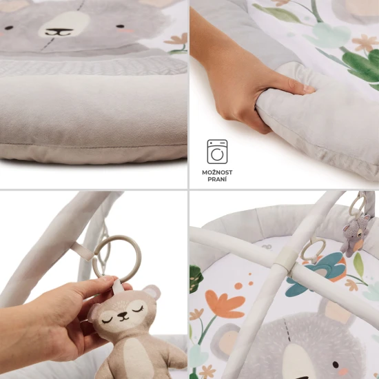 Spieldecke mit Spielbogen Cozyplay Light Grey Kinderkraft KPCOZY00LGR0000