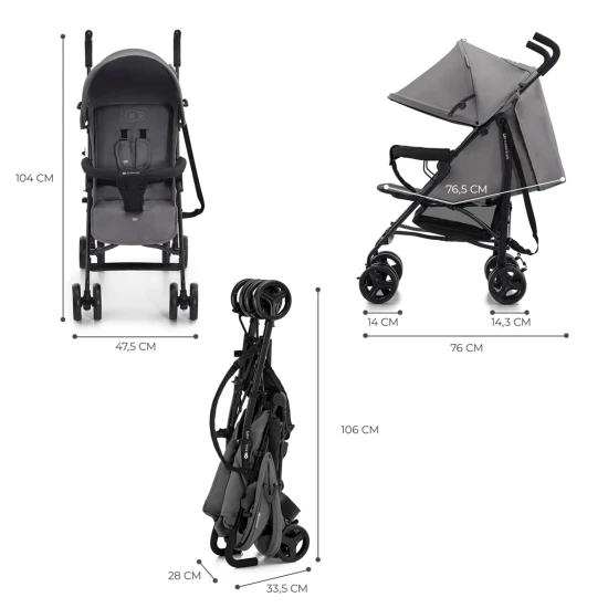 Golf-Kinderwagen Tik Stone grey Kinderkraft KSTIK000GRY0000