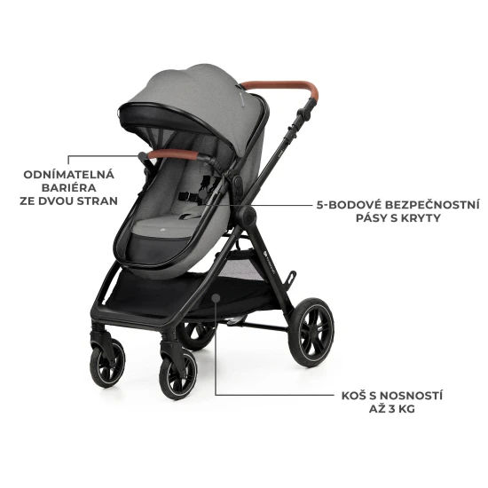 Kombi-Kinderwagen 3in1 Esme Pro Moonlight Grey Kombi-Kinderwagen 3in1 Esme Pro Moonlight Grey Kinderkraft KSESME00GRY300N