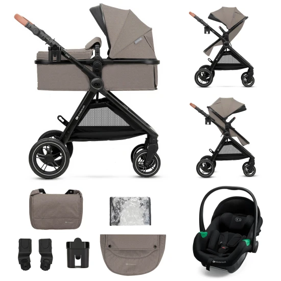 Kombi-Kinderwagen 3in1 Esme Pro Sand Beige Kinderkraft KSESME00BEG300N