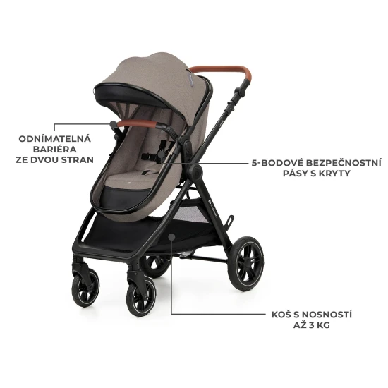 Kombi-Kinderwagen 3in1 Esme Pro Sand Beige Kinderkraft KSESME00BEG300N