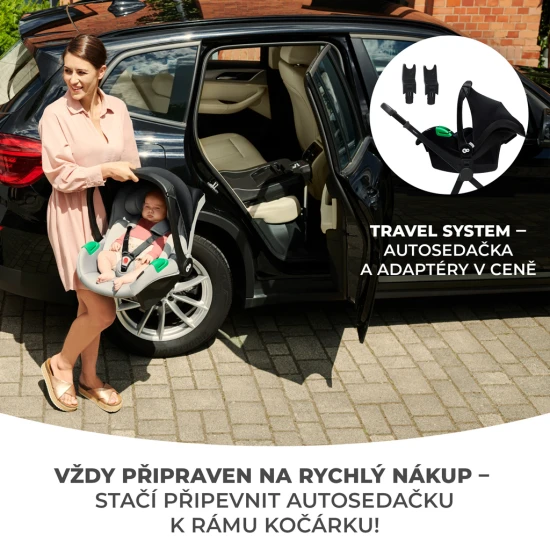 Kombi-Kinderwagen 3in1 Newly Classic black + Mink PRO Kombi-Kinderwagen 3in1 Newly Classic black + Mink PRO Kinderkraft KSNEWL00BLK300I
