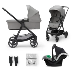 Kombi-Kinderwagen 3in1 Newly Moonlight grey + Mink PRO