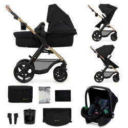 Kombi-Kinderwagen Moov 2 3in1 Pure Black penové kolesá